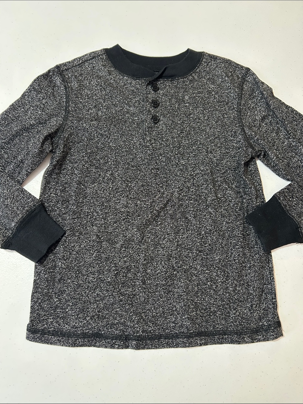 Highland Outfitters Boy’s Black Long Sleeve Henley Shirt Size 5/6